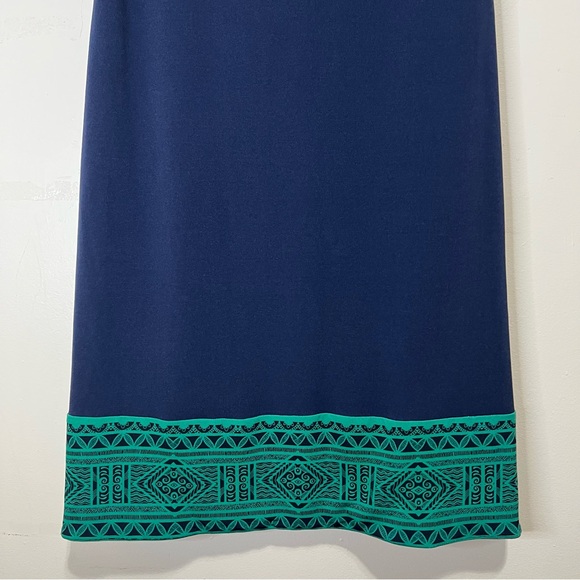 🛍️ Magnolia GRACE Shift Sleeveless Reversible Navy Blue/ Green Dress - Size S - Picture 11 of 14